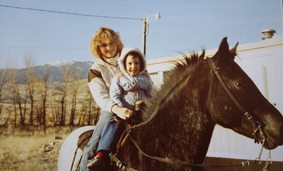 My friend Amy and little me