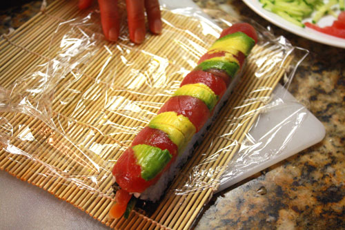 Spicy Tuna topped with Tuna and Avacado