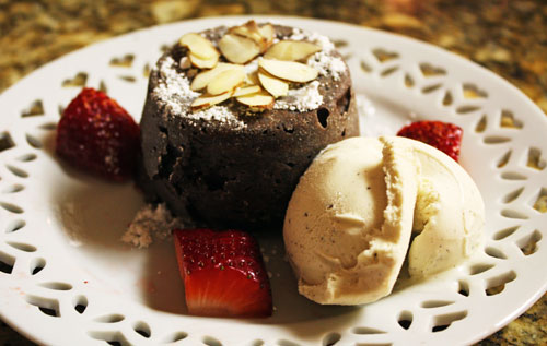 hmmmm....dark chocolate lava cake!